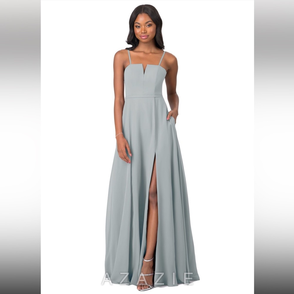 Azazie Janneth Bridesmaid Dress- Dolphin Gray